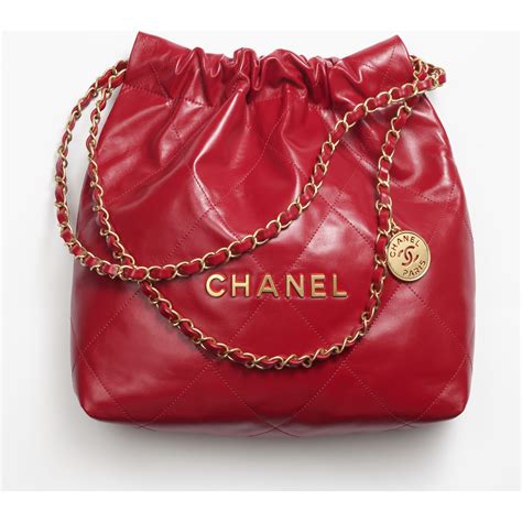 chanel grained calfskin drawstring bag|Chanel 22 small handbag, Shiny grained calfskin, enamel & gold .